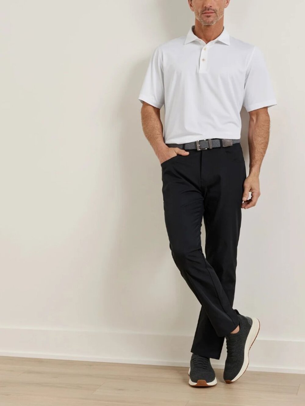 Peter Millar Performance 5-Pocket Pants Black Men's Size 38x34